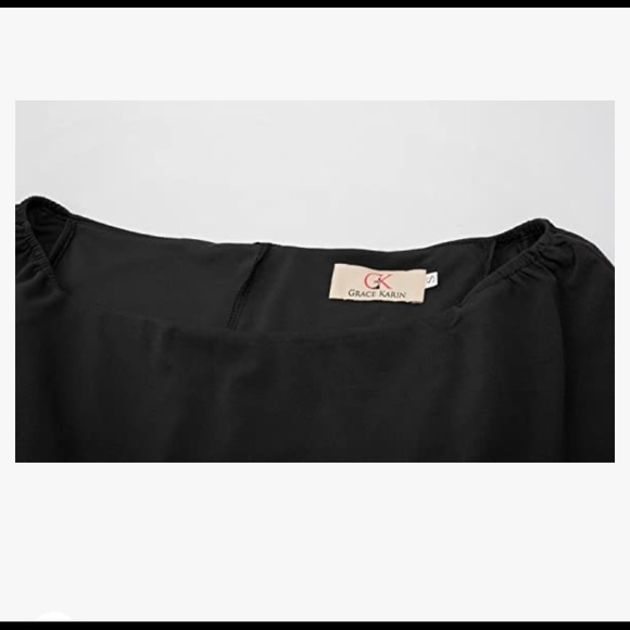 Grace Karin small black batwing fitted dress nwt - Picture 4 of 7